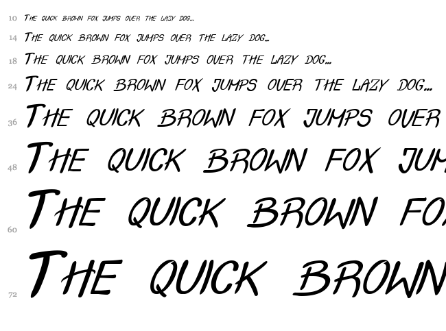 Crash Test font waterfall